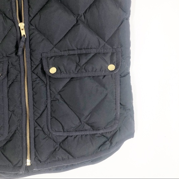 J CREW black down filled puffer EXCURSION VEST Size XS perfect for spring - Picture 4 of 7